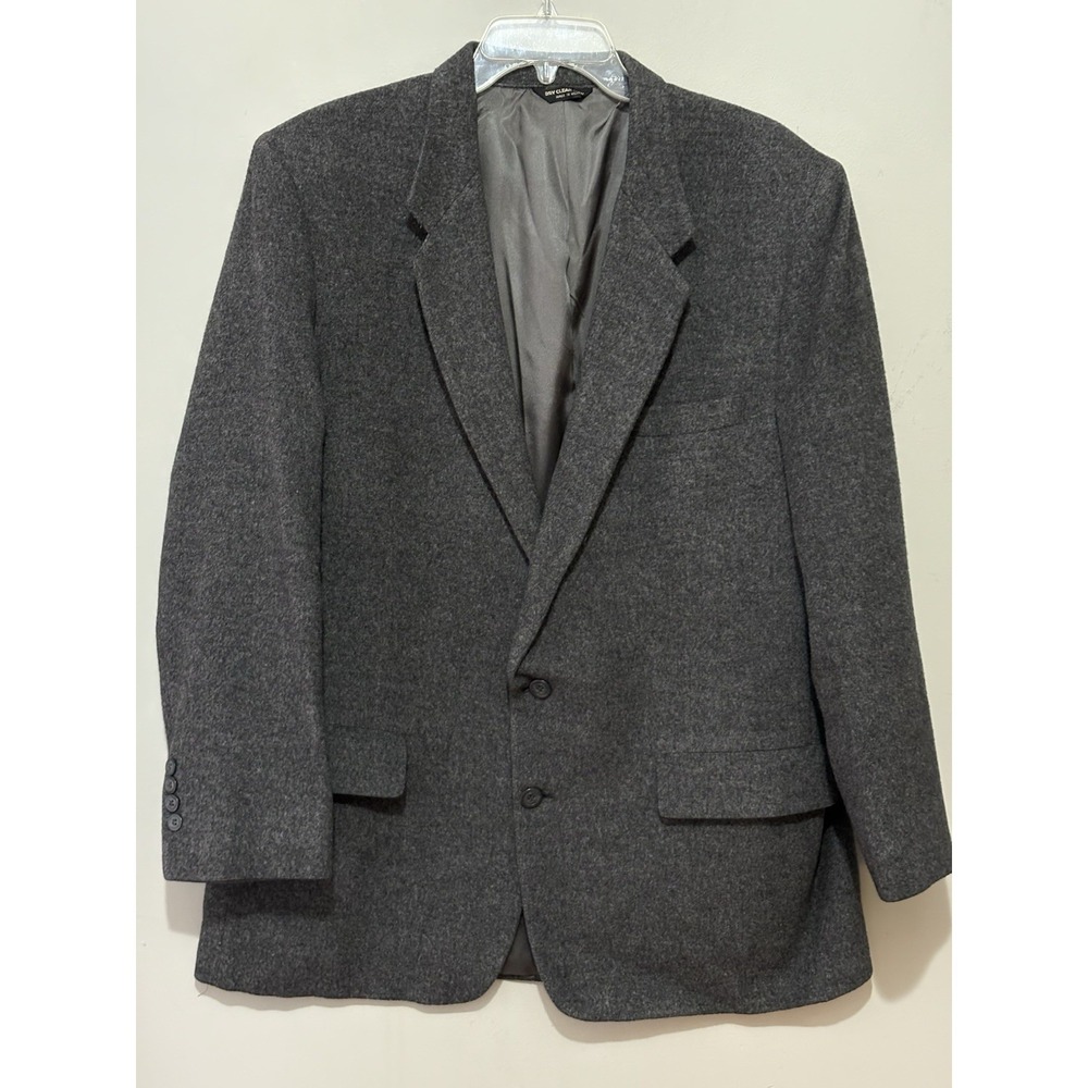 Pincus‎ Brothers Maxwell Wool Blazer Mens Sz 46 Gray Camel Hair Gentys Shop VTG